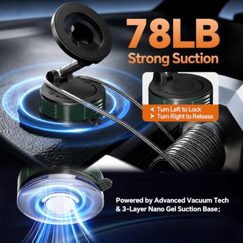 Magnetic Vacuum Suction Car Phone Holder for MagSafe