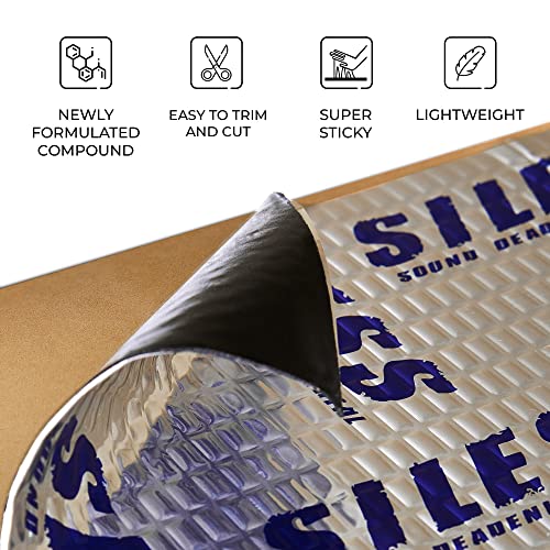 50 mil (1.3mm) 26 sqft Car Sound Deadening mat - Butyl Automotive Sound Deadener - Noise Insulation and Vibration Dampening Material ( 26 sqft) (NewSLS50_26)