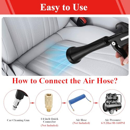 Tornado Car Cleaning Gun Air Blow Gun for Compressor Pneumatic Tool (Hose Payment)
