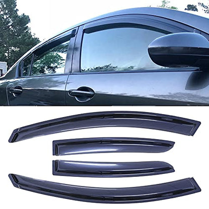 4pcs Window Visors Rain Guards for 2010 (2010-2013 Mazda 3)