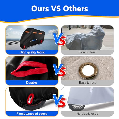 Motorcycle Cover (Black / 116" x 41" x 50")
