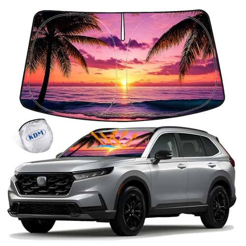 Sunset Beach Style Windshield Sun Shade for Honda CR (for 2017-2022 Honda CR-V-Sunset Beach)