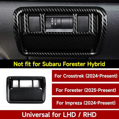 Car ABS Headlight Switch Button Trim Carbon Fiber Decal Interior Only for 2025 2026 Subaru Forester (Headlight Switch Decal)