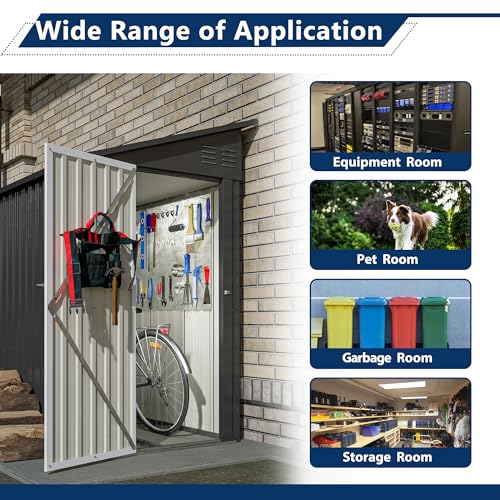 Shed Lean to Storage Shed (Black / 4 X 8FT)