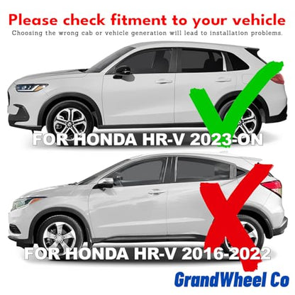 Window Deflectors Smoke Tinted in (For HR-V 23-26)