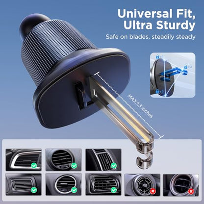 Car Phone Holder for Magsafe [Strong Magnets] Magnetic Phone Holders for Your Car (Carbon Fiber Black)