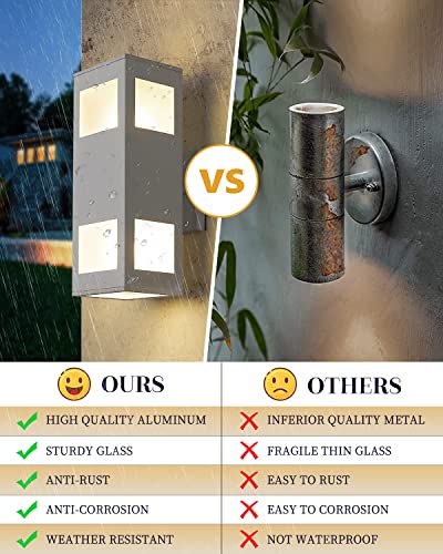 Porch Lights Outdoor Modern (White/Modern 2 / 13inch (2 lamps))