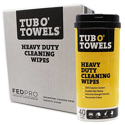 Heavy Duty Cleaning Wipes (4-Pack of TW40 (7" x 8" wipes))