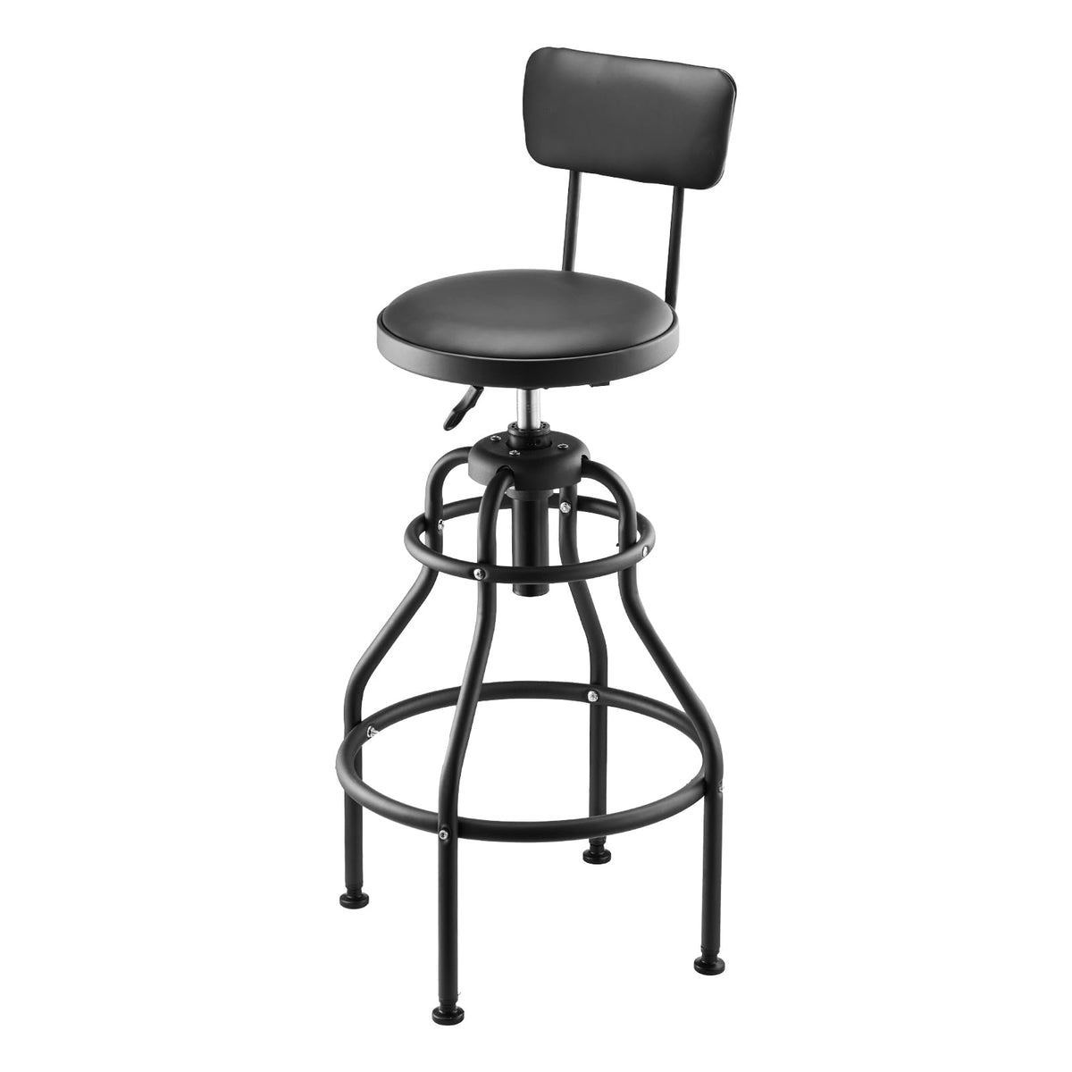 Shop Stool with Backrest (with Backrest-no Casters)
