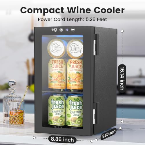 12 Cans Beverage Refrigerator Cooler (Black)
