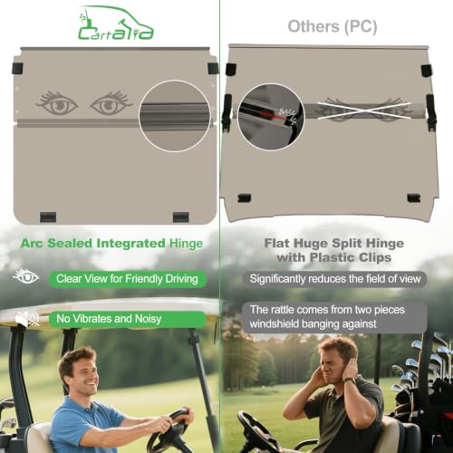 Golf Cart Foldable Windshield 3 (Tinted)