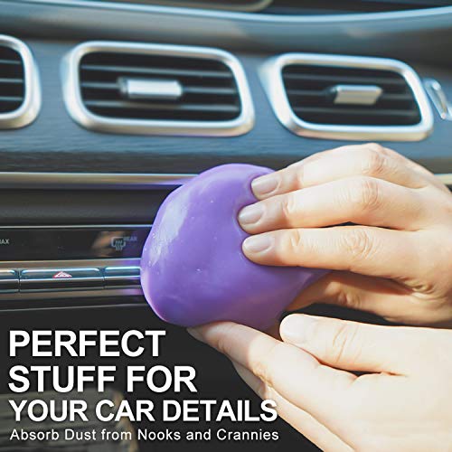 2 Pack Cleaning Gel for Car Putty Car Accessories Car Detailing Kit (Purple+Rose Red)