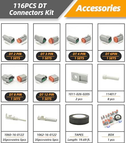 116 PCS Deutsch Connector Kit (1SET 116PCS)