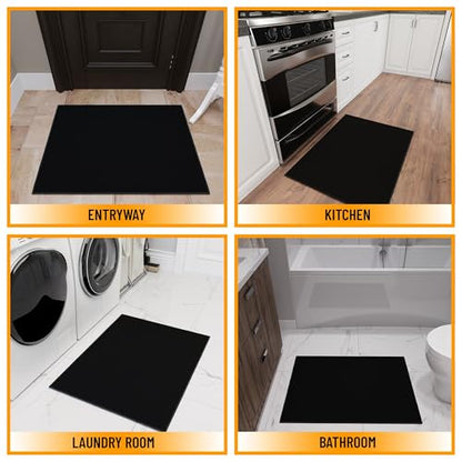 2x2 Indoor Door Mat (Solid Black)