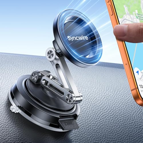 for MagSafe Car Mount Vacuum Magnetic Phone Holder Dash Windshield