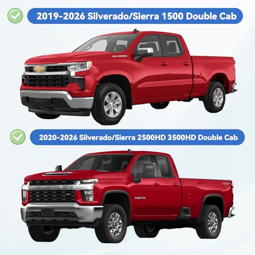 Window Visors Rain Guards for 2019 (2019-2026 Silverado/Sierra Double Cab)