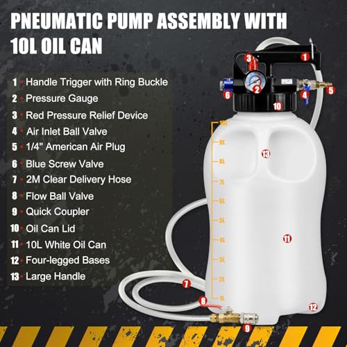 Transmission Fluid Pump Pneumatic Extractor and Dispenser Tool Kit (Blue)