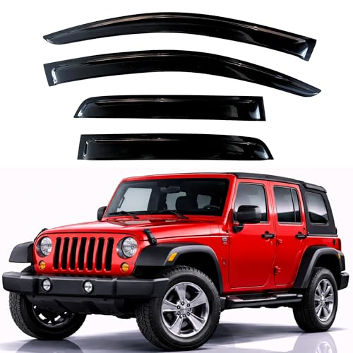 Rain Guards Fit for 2007 (2007-2018 Wrangler JK (4-Door))