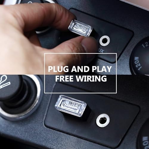 7 Pieces USB LED Light Car Interior Atmosphere Mini Lamp Lights