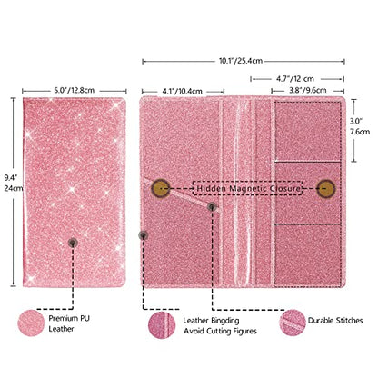 Car Registration & Insurance Card Holder (Glitter Pink)
