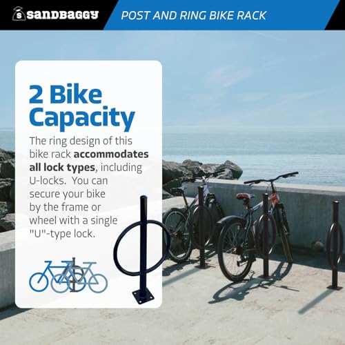 Post and Ring Bike Rack (Gray)