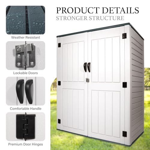 Outdoor Storage Cabinet (Creamy White 52 Cu ft)