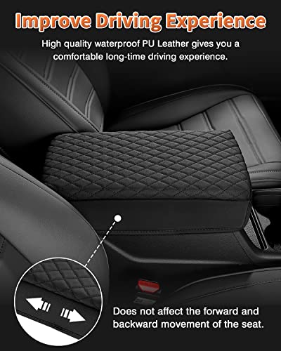 Center Console Cover for Honda CRV 2026 2025 2024 2023 Accessories CRV Armrest Cover Center Console Cushion Pad Leather Miiddle Console Lid Arm Rest Seat Box Cover Protector Anti (Size for Honda CRV 2023-2026)