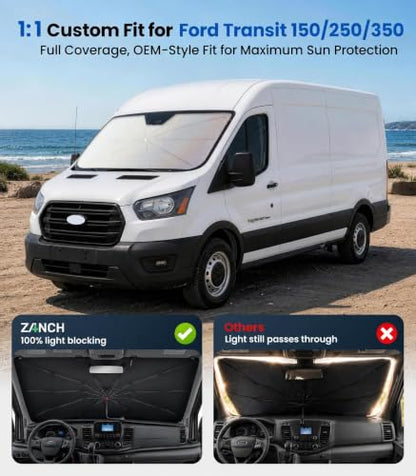 Windshield Sun Shade Umbrella for Ford Transit 150 (Ford Transit 150/250/350)