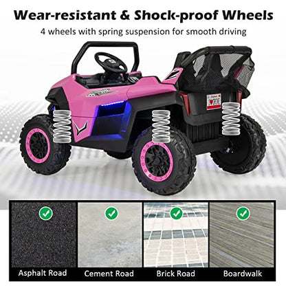 2 Seater Ride on Car for Kids (Pink)