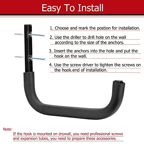 Large Garage Storage Hooks (9.6Inch x 12.4Inch)