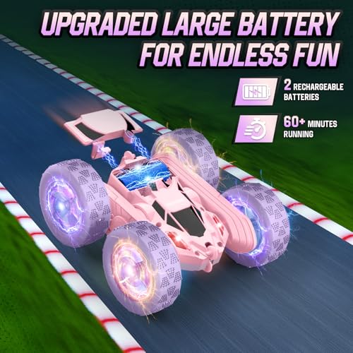 Remote Control Car (Pink&purple / Glow (Headlights & Wheel Lights))
