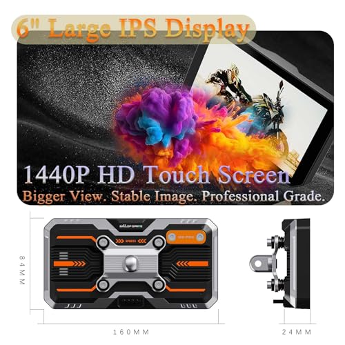 BODIMIA 7" Motorcycle Dash Cam with Camera (7‘’ Motorcycle Dash Cam + Dual Camera & TPMS)