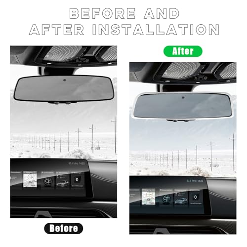 Car Rear View Mirror Protector Frame (White-1PCS)