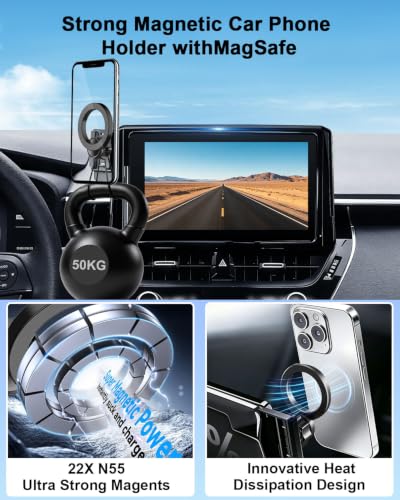Car Phone Mount for 2019 (Corolla 2019-2026/Corolla Cross 2022-2026 (8 inch) / Magsafe)