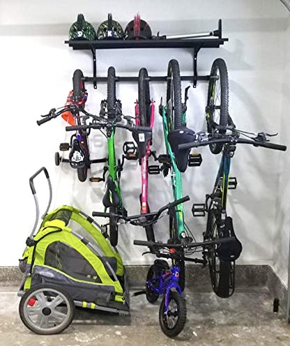 Bike Storage Rack with Shelf (5 Bike Rack + Shelf)