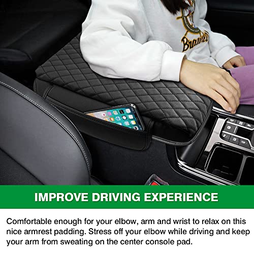Center Console Cover Kia Sorento Accessories 2026 2025 2024 2023 2022 2021 Armrest Cover Center Console Pad for Kia Sorento PU Leather Armrest Seat Box Cover Protector w (Size for Kia Sorento 2021-2026)