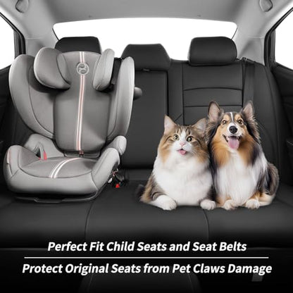 Camry Car Seat Covers Custom for Toyota 2025 2026 Camry (Leatherette(Black) / 2025-2026 Camry Hybrid (XLE/XSE))