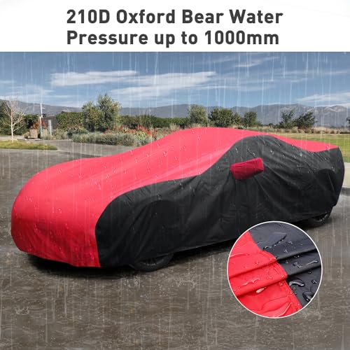 Waterproof Car Cover Custom for Chevy Corvette 2014 (Red Black / Corvette C7)