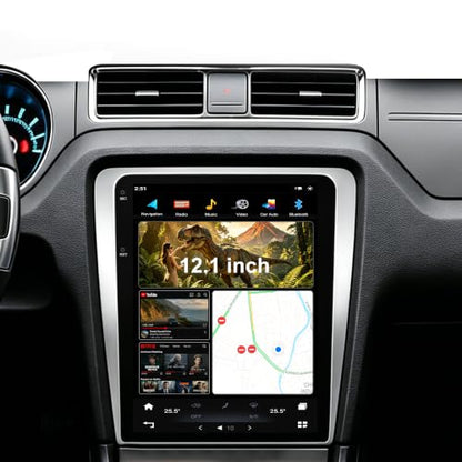12.1 Inch Touchscreen Car Stereo Radio Head Unit for Ford Mustang 2010 (PX6 4G+64G+Car Play+Android Auto+Voice)