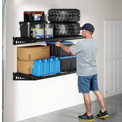 2x4ft Garage Storage (Black / 2 pack-2x4 ft)