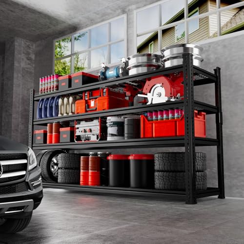 Storage Shelves (Black / 4 tier 60" L x 24" W x 60" H 1 PC)
