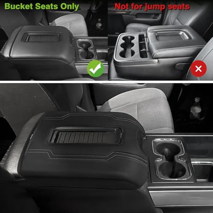 Armrest Cover for Silverado (1) 14-18 |Silverado & Sierra| Bucket Seat, Regular)