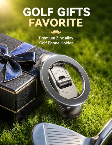 Magnetic Golf Cart Phone Holder (Bare Titanium)
