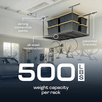 MonsterRax 2 Pack 4x6 Overhead Garage Storage Rack