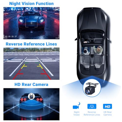 9" Wireless Apple Carplay Screen for Car & Android Auto with Backup Camera (9inches)