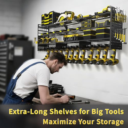 52'' Heavy Duty Power Tool Organizer Rack (Black)