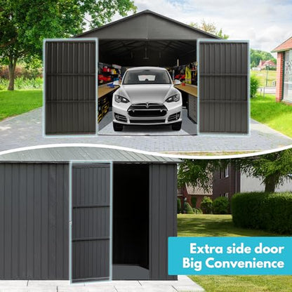Domi 12'x15' Metal Garage Shed (12x15FT)