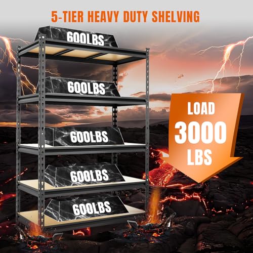 Storage Shelving Unit (72"Hx48"Wx24"D)