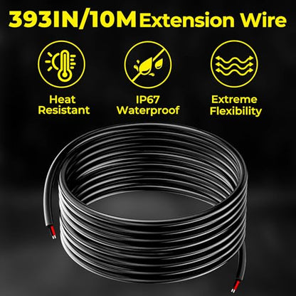 8 Pods 216 LEDs 6000K White Rock Lights with 32.8FT Extension Wire (8 Pods+11 yard wire)