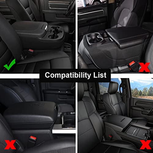 Custom Fit Console Cover for 2013 (PVC Leather-Black / for Jump Seat 2013-2026 Ram)